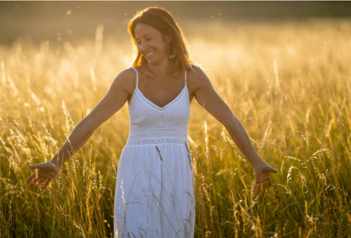 woman in the fields